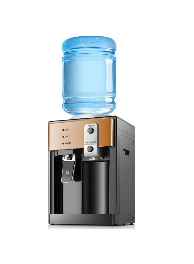 الحلم مبرد مياه علوي التحميل، سعة 5 جالون، 3 إعدادات لدرجة الحرارة، ساخن/بارد، وماء الغرفة، تصميم قابل للفصل، وتبديد ممتاز للحرارة، مناسب لغرف النوم، الاستوديو، المكتب، البقالة. - Image 1